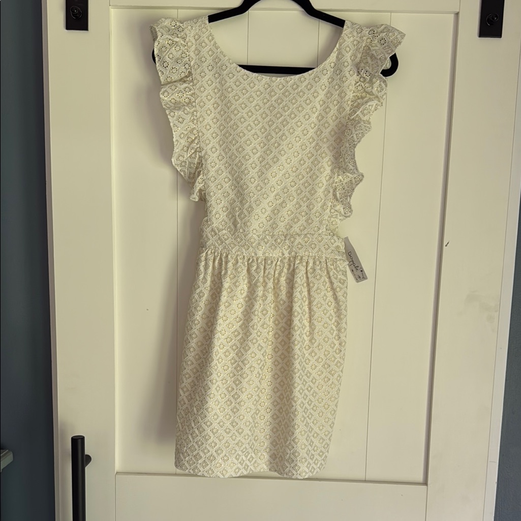 Nwt Bonpoint Elegant Cream And Gold Dress